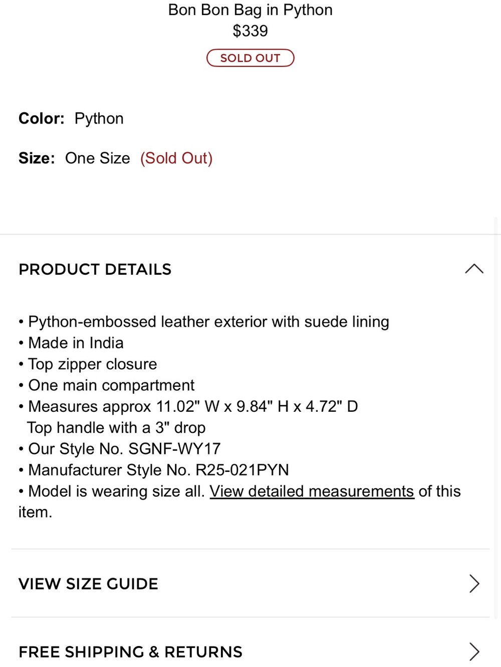 St. Agni Bon Bon Python Bag - Picture 3 of 3